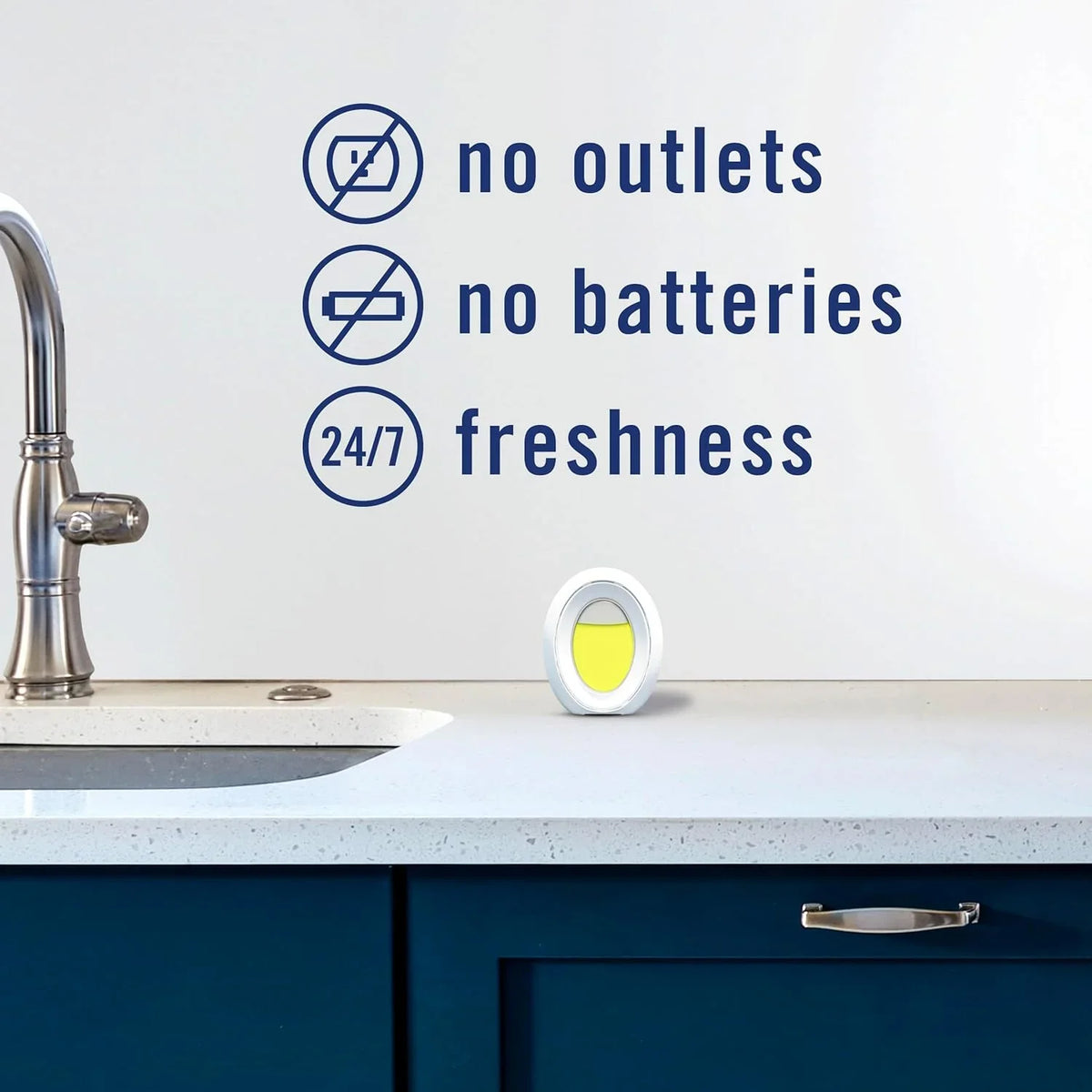 Febreze Kitchen Air Freshener, Odor-Fighting, Plug In Alternative, Air Fresheners for Home and Bathroom and Kitchen, Closet Air Fresheners, Fresh Lemon Scent, 6 Count