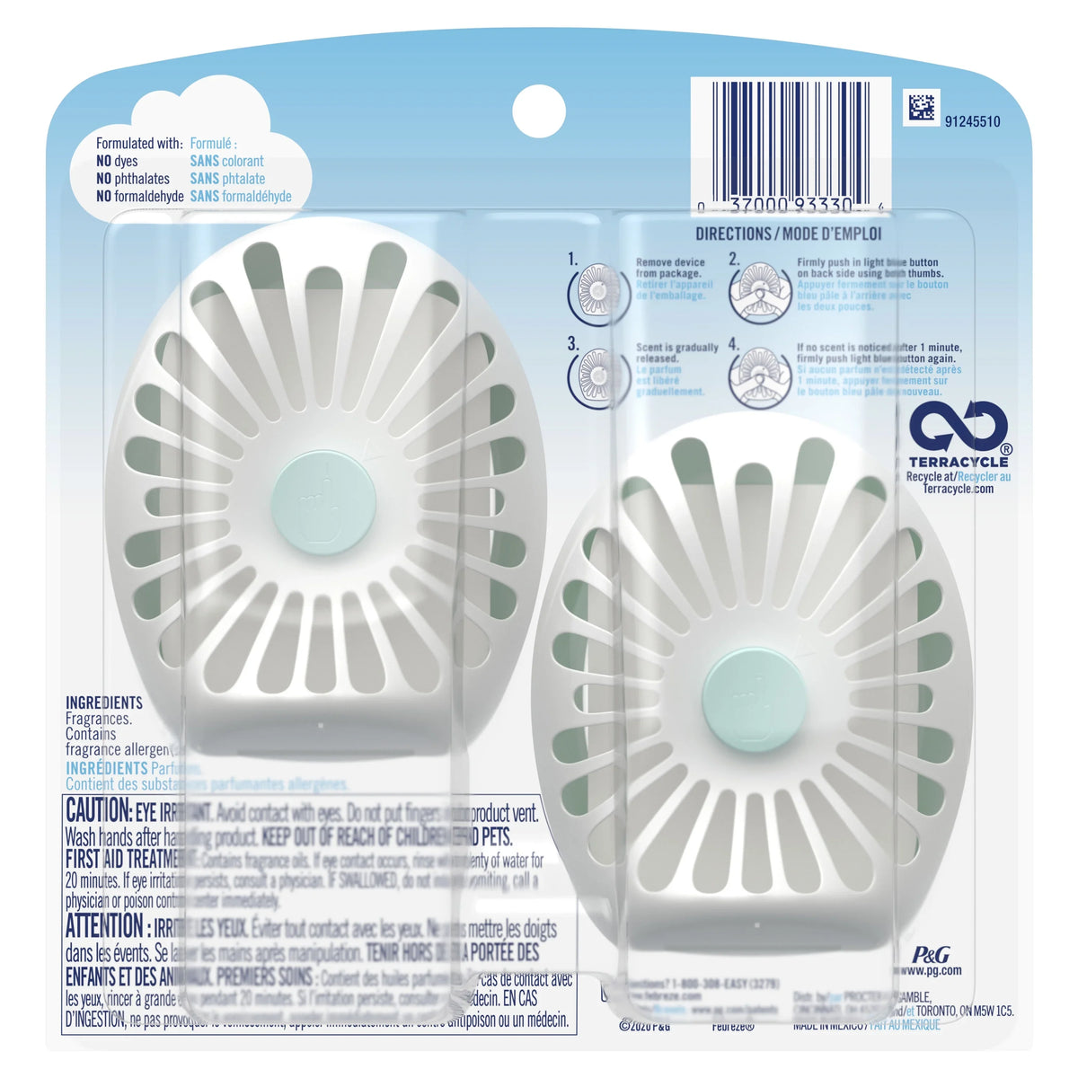 Febreze Small Spaces Air Freshener, Gain Original Scent, 2 Count