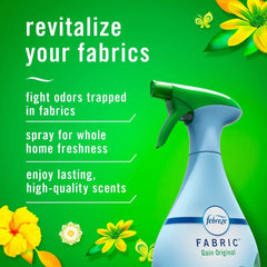 Febreze Fabric Spray Air Freshener Odor-Fighting Fabric Refresher Gain Original Scent 23.6 fl oz - 3 count