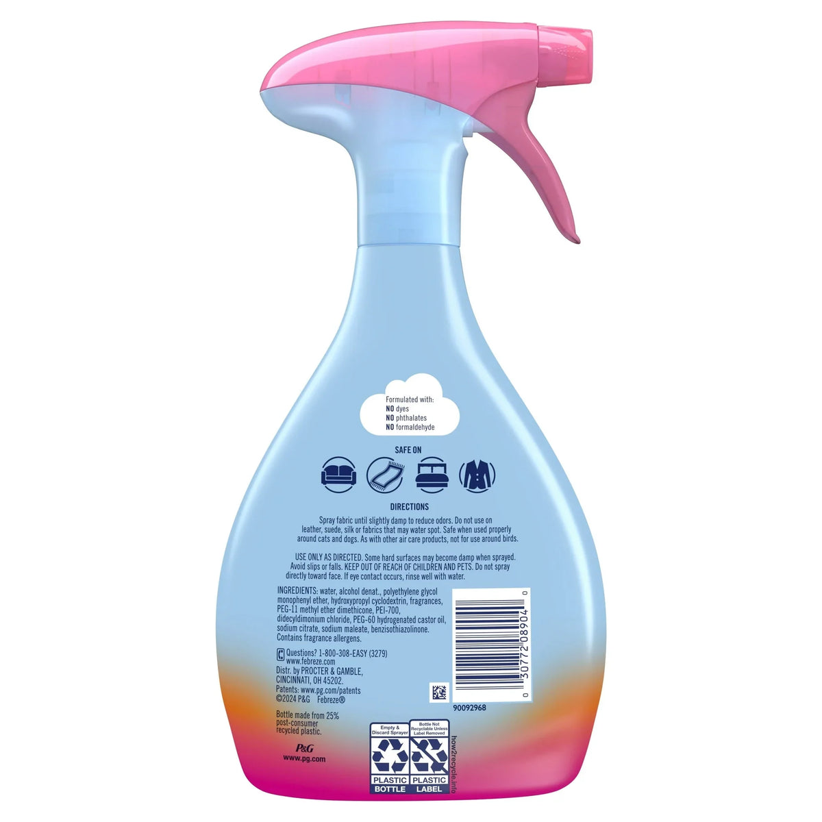 Febreze Fabric Spray Air Freshener, Odor-Fighting Fabric Refresher, Gain Island Fresh, 23.6 fl oz