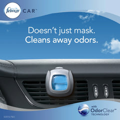 Febreze Car Odor-Fighting Air Freshener Vent Clip with Gain Scent, Island Fresh, 1 count