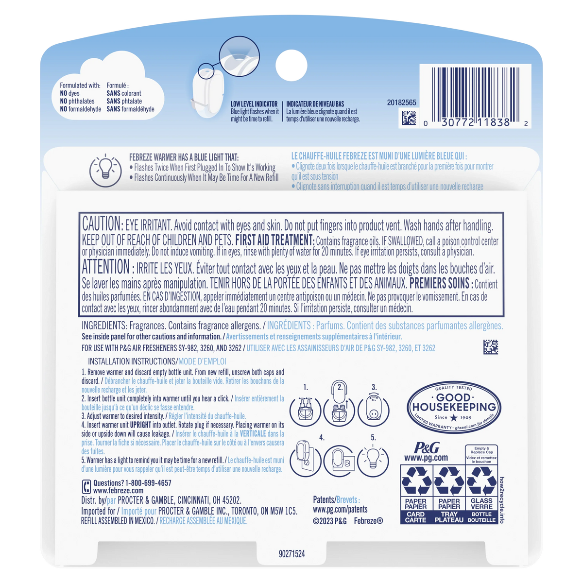 (3 pack) Febreze Air Freshener PLUG Refills, Apple Mango Sunrise, 1.75 fl oz