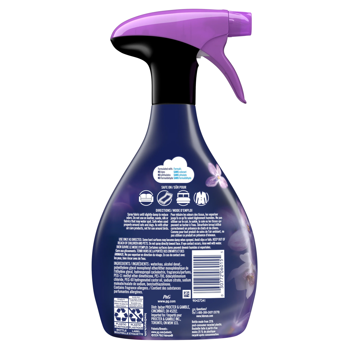 Febreze Fabric Spray Air Freshener, Odor-Fighting Fabric Refresher, Downy Calm, 27 fl oz