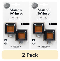 Maison & Muse Car Freshener Vent Clip, 2 Pack - Wild Vanilla & Caramel, Marilyn
