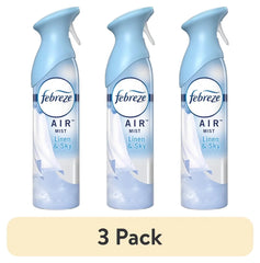 (3 pack) Febreze Air Freshener Spray, Odor-Fighting Room Spray, Linen & Sky, 8.8oz