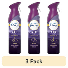 (3 pack) Febreze Air Freshener Spray, Odor-Fighting Room Spray, Mountain, 8.8oz, 2 Count