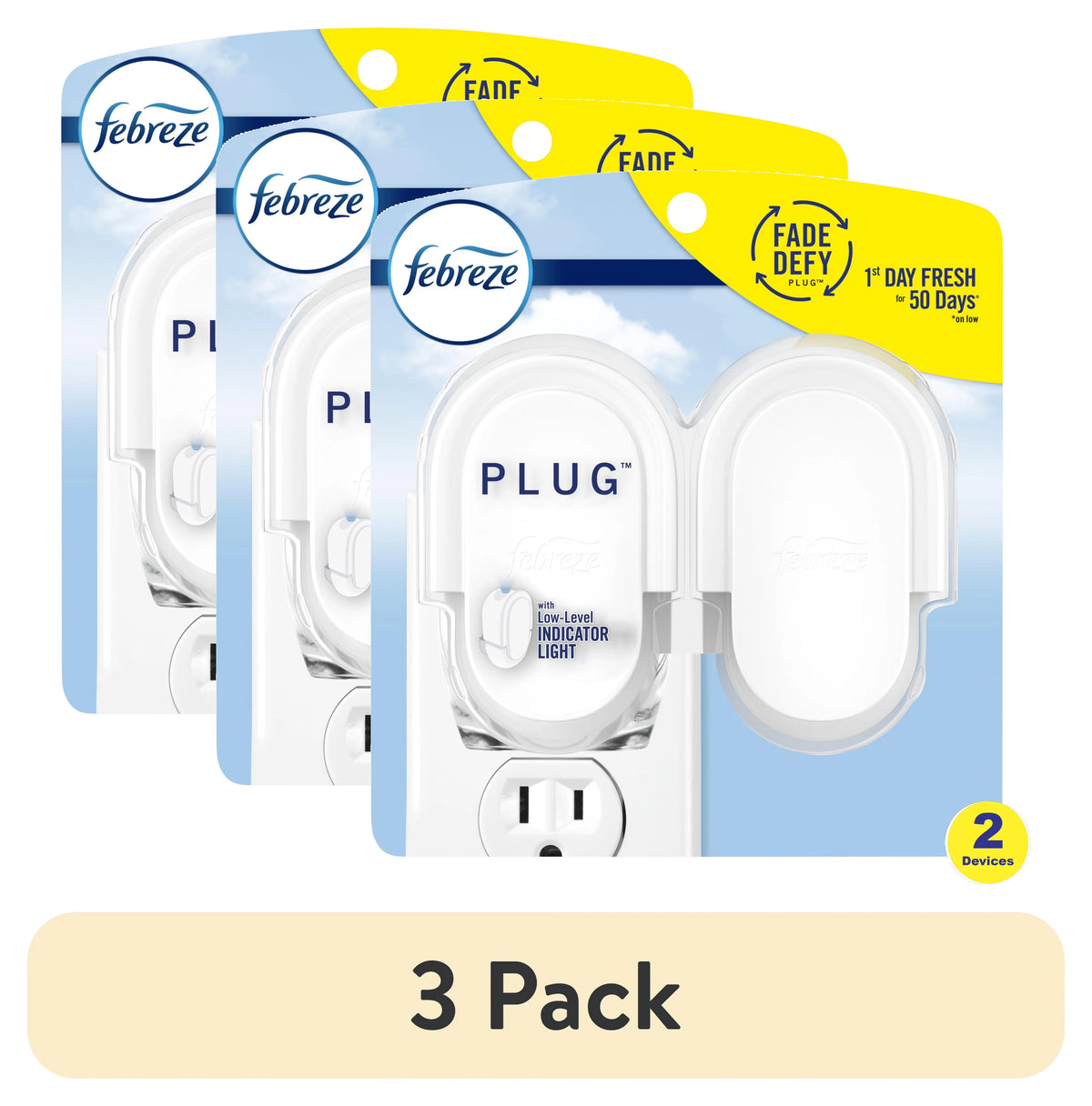 Febreze Plug In Air Freshener Odor-Fighting Scented Oil Warmer, 2 Count