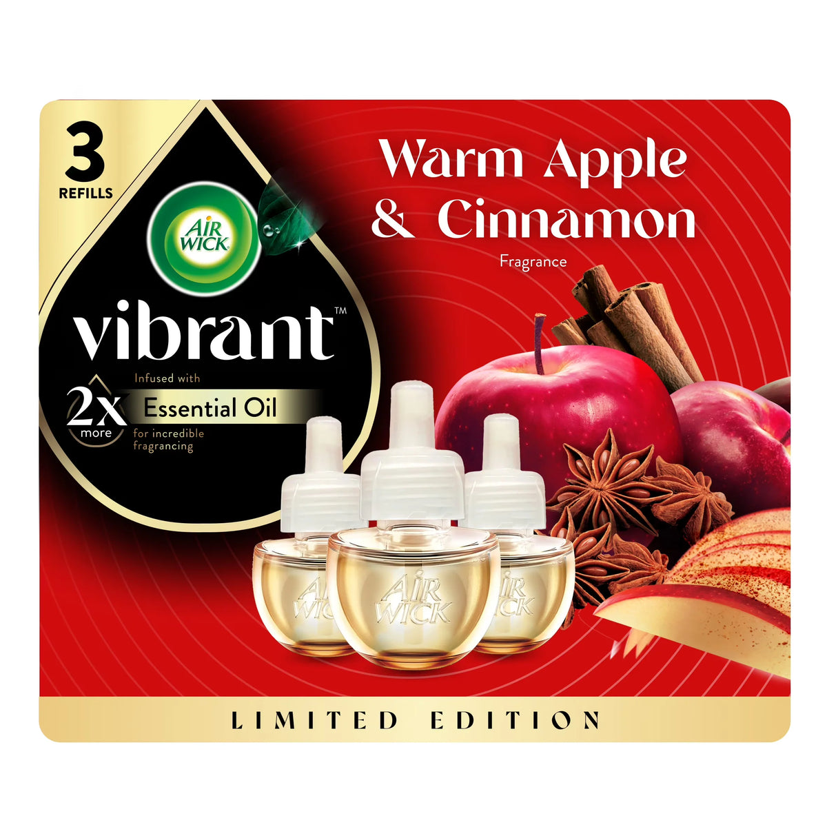 Air Wick Plug-in Scented Oil Refills, Honeysuckle and Raspberry, 4 Count