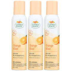 Citrus Magic Odor Eliminating Air Freshener Spray, Orange Blast, 3-Ounce, Pack of 3