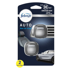 Febreze AUTO Air Freshener Vent Clip New Car Scent, .06 oz Car Vent Clip, 2 Count