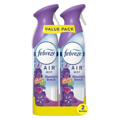 Febreze Air Freshener Spray, Odor-Fighting Room Spray, Gain Moonlight Breeze, 8.8oz, 2 Count