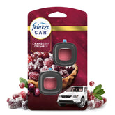 Febreze Car Air Freshener, Odor-Fighting Auto Car Vent Clip, Cranberry Crumble, 2 Count