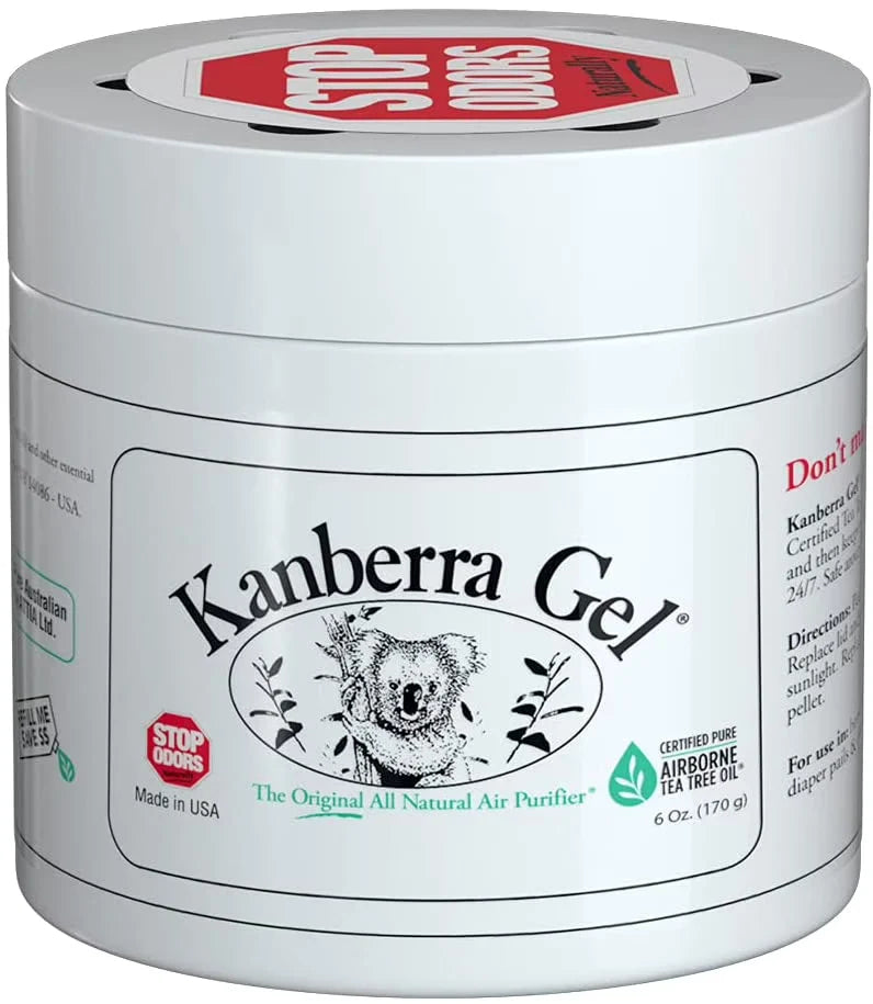 Kanberra Gel Air Freshener, All Natural Odor Removing Gel Air Purifier with Pure Tea Tree Oil, 3 oz