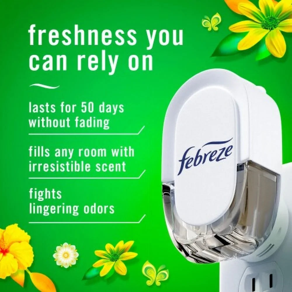 Febreze Gain Original Scent Odor Fighting Fade Defy PLUG Air Freshener Oil Refills 3 pk / 0.87 fl oz