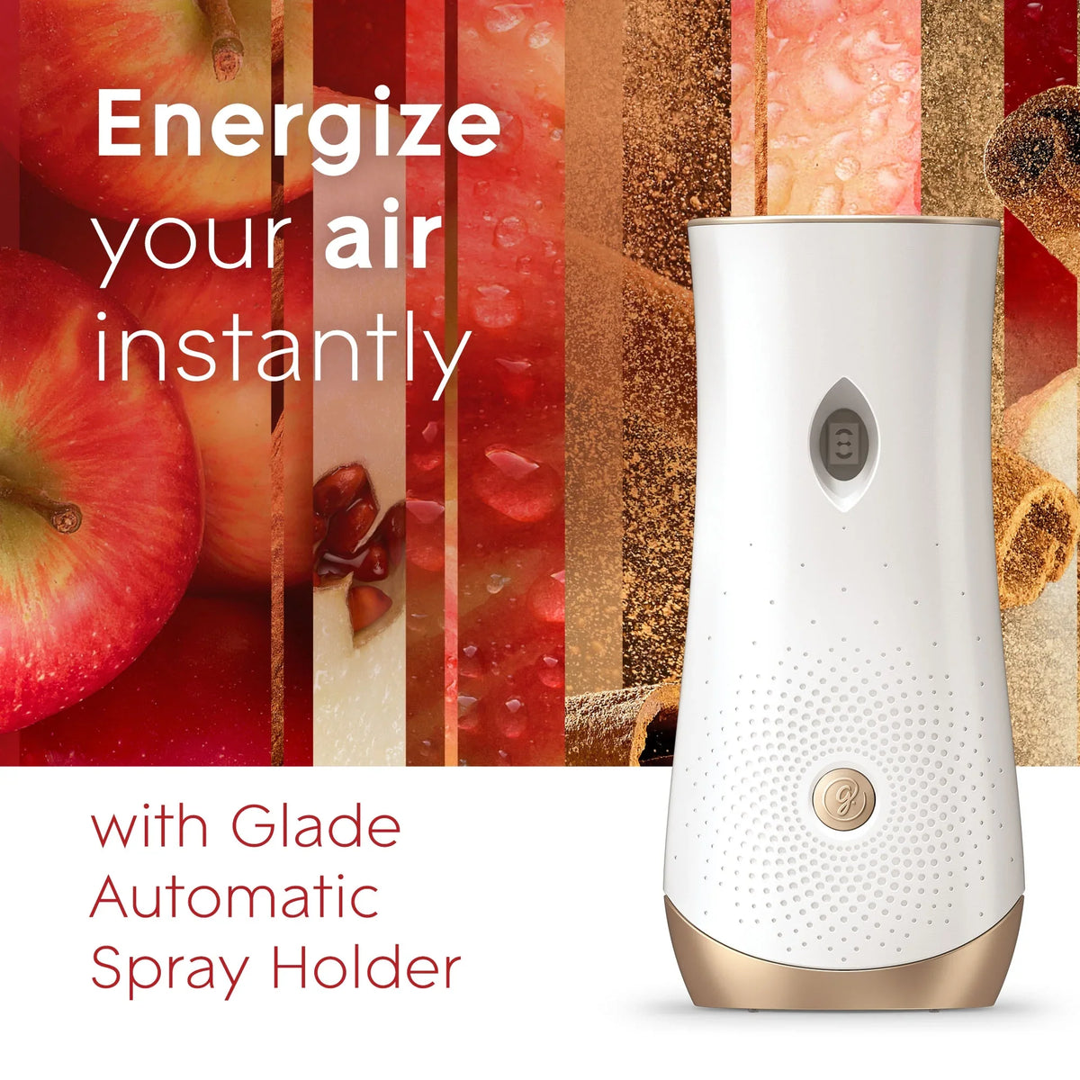 Glade Automatic Spray Refill 2 ct, Apple Cinnamon, 12.4 oz. Total, Air Freshener