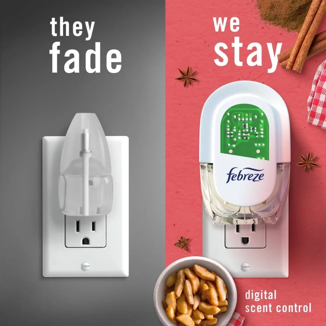 Febreze Plug In Air Freshener, Odor-Fighting Oil Refill, Baked Cinnamon Apples