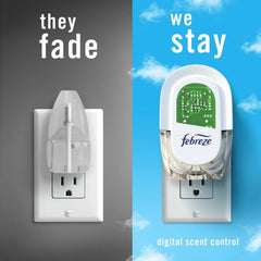 Febreze Plug In Air Freshener, Odor-Fighting Scented Oil Refill, Linen & Sky, 4 Refills