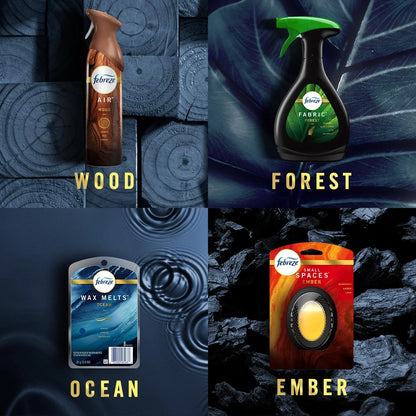 Febreze Odor Fighter Small Spaces Air Freshener Ember, .25 oz., Pack of 2