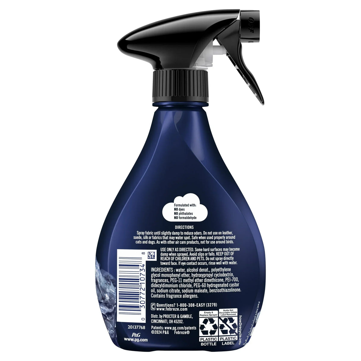 Febreze Fabric AUTO Car Spray Air Freshener, Odor Fighting, Platinum Ice, 12.5 fl oz, 4 Packs