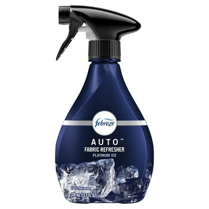 Febreze Fabric AUTO Car Spray Air Freshener, Odor Fighting, Platinum Ice, 12.5 fl oz, 4 Packs