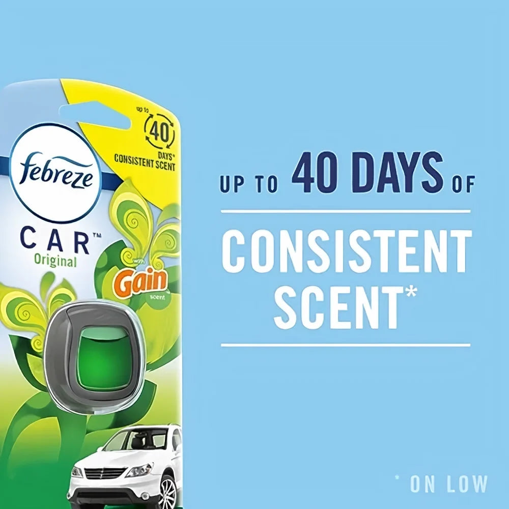 Febreze Car Vent Clip Linen & Sky Air Freshener (Pack of 14)