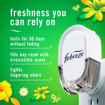 Febreze Plug In Air Freshener, Odor-Fighting Scented Oil Refill, Gain Scent, 4 Refills
