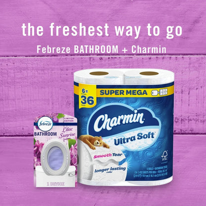 Febreze Bathroom Air Freshener, Odor-Fighting, Lilac, 2ct