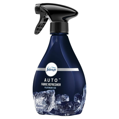 Febreze Fabric AUTO Car Spray Air Freshener, Odor Fighting, Platinum Ice, 12.5 fl oz, 4 Packs
