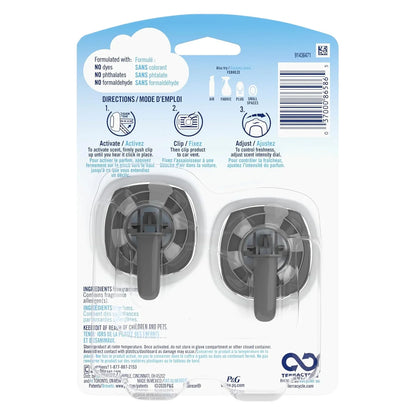Febreze Car Air Freshener Vent Clip Gain Original Scent, 06 oz. Car Vent Clip, 2 Count, 2 Pack