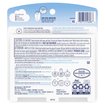 (3 pack) Febreze Plug In Air Freshener, Odor-Fighting Scented Oil Refill, Rainforest, 2 Refills