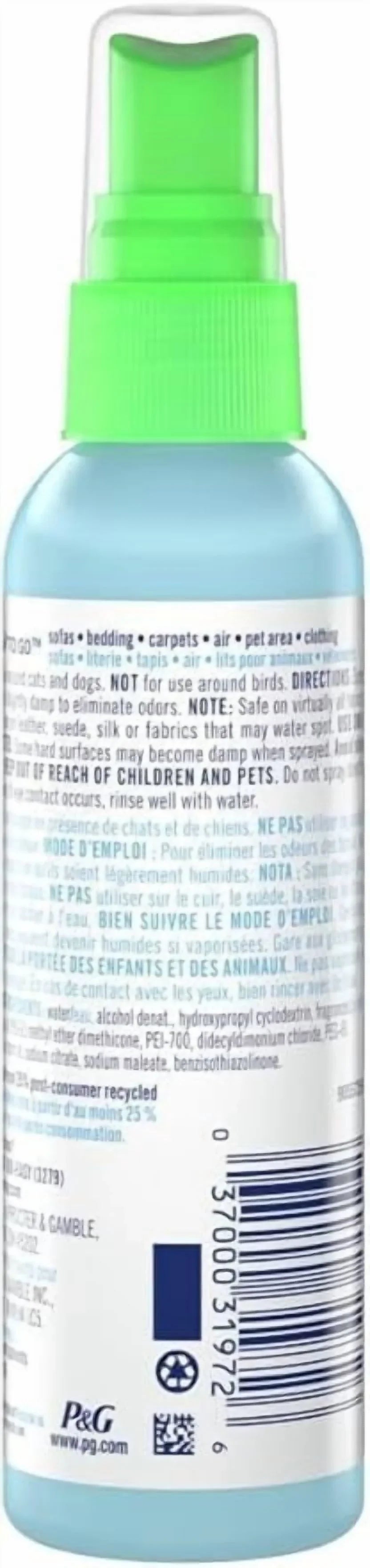 Febreze To Go Fabric Refresher 2.8 Ounce Spray, Gain Original Scent, 12 Pack
