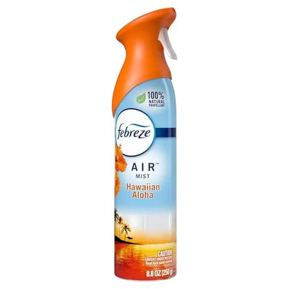 Febreze Air Freshener and Odor Fighter Spray, Hawaiian Aloha Scent, 8.8 Oz (Pack of 6)