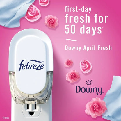 Febreze Plug In Air Freshener, Odor-Fighting Oil Refill, Downy April Fresh, 2 Refills