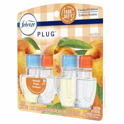 Febreze Plug Dual Refill Air Freshener Georgia Peach Orchard 2ct