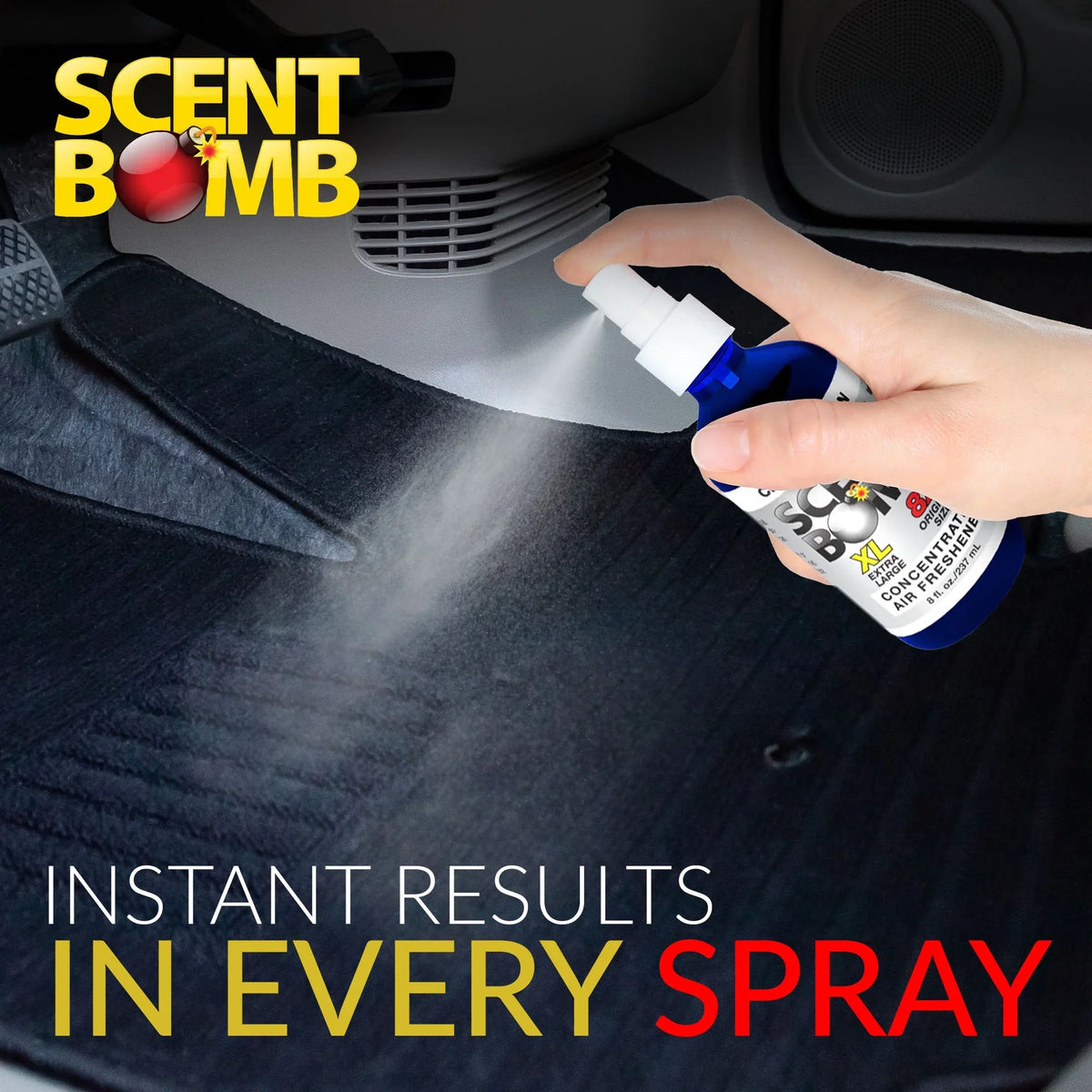 Scent Bomb Clean Cotton Air Freshener  8 oz Spray, Long-Lasting Odor Eliminator for Home & Car, Effective Deodorizer Spray for Kitchen, Bathroom, Fresh Room Spray & Smell Neutralizer