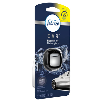 Febreze Car Odor-Eliminating Air Freshener, Platinum Ice, 1 ct
