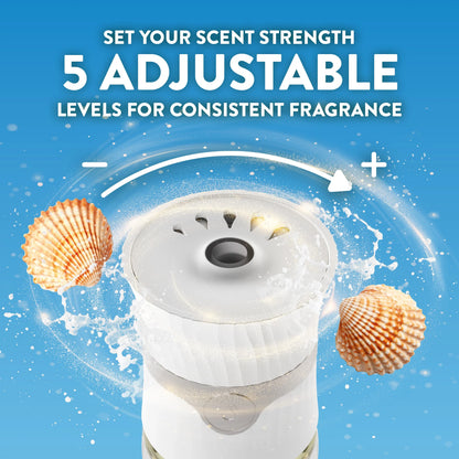 Air Wick Plug-In Scented Oil Air Freshener Warmer Refills, Calming Sea Spray and Breeze, 2 Count