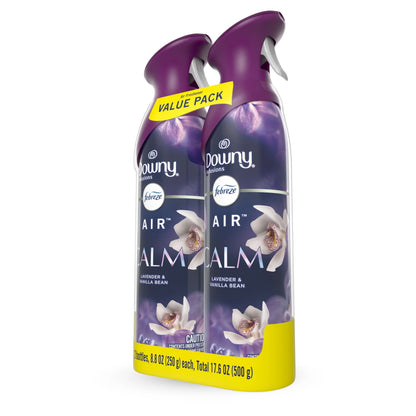 Febreze Air Freshener Spray, Odor-Fighting Room Spray, Downy Calm, 8.8oz, 2 Count