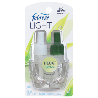 Febreze Light Plug Scented Oil Refill, Bamboo Scent 0.87oz