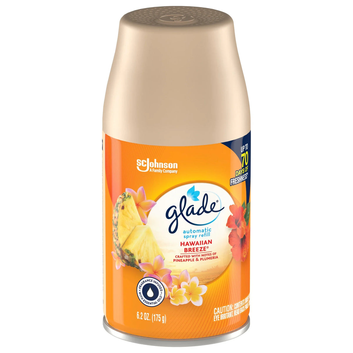 Glade Automatic Spray Refill 1 Count, Hawaiian Breeze, 6.2 oz. Total, Air Freshener