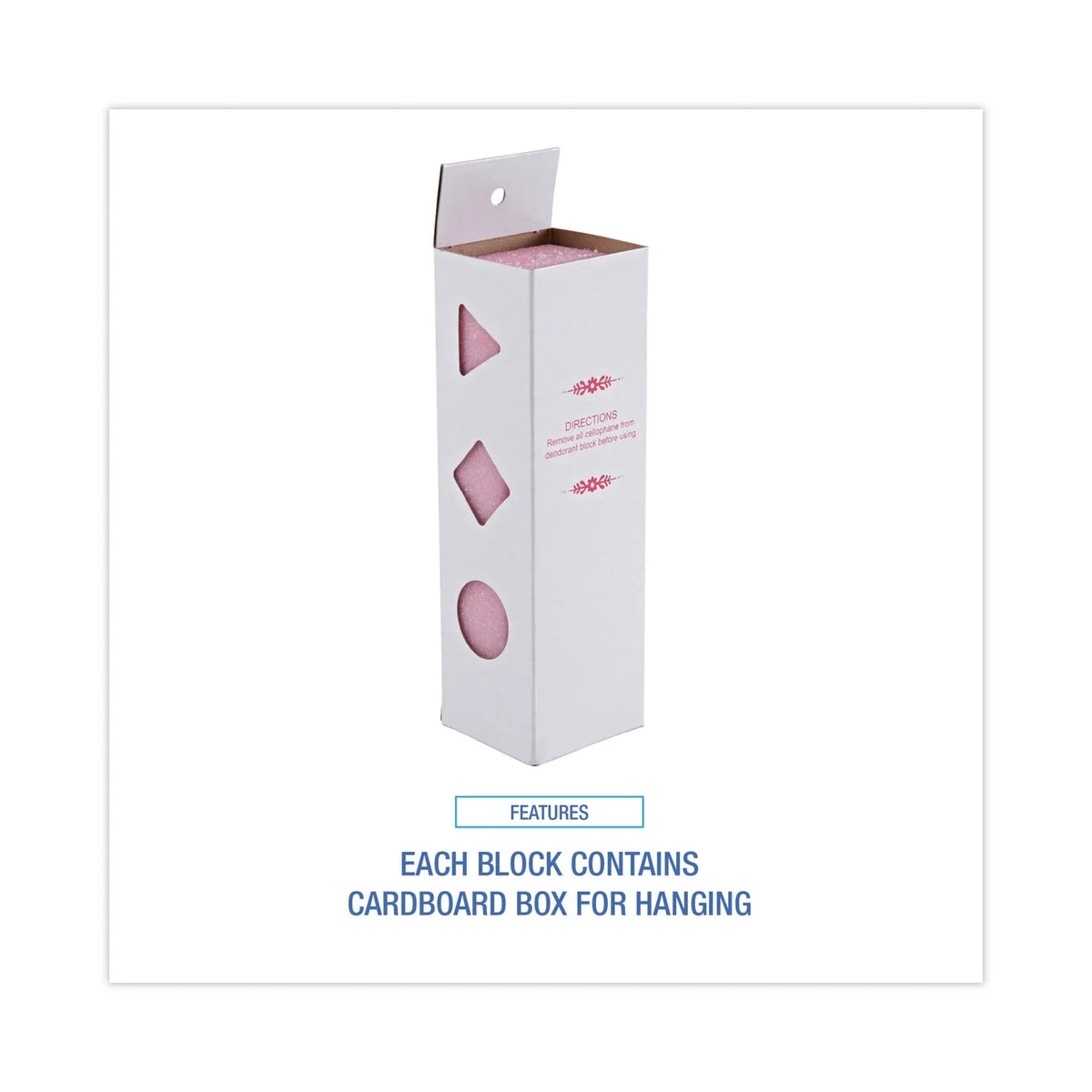 Boardwalk Deodorizing Para Wall Blocks, 24 oz, Pink, Cherry, 6/Box