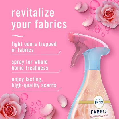 Febreze Odor-Fighting Fabric Refresher, Romance & Desire, 23.6oz - 2 Pack