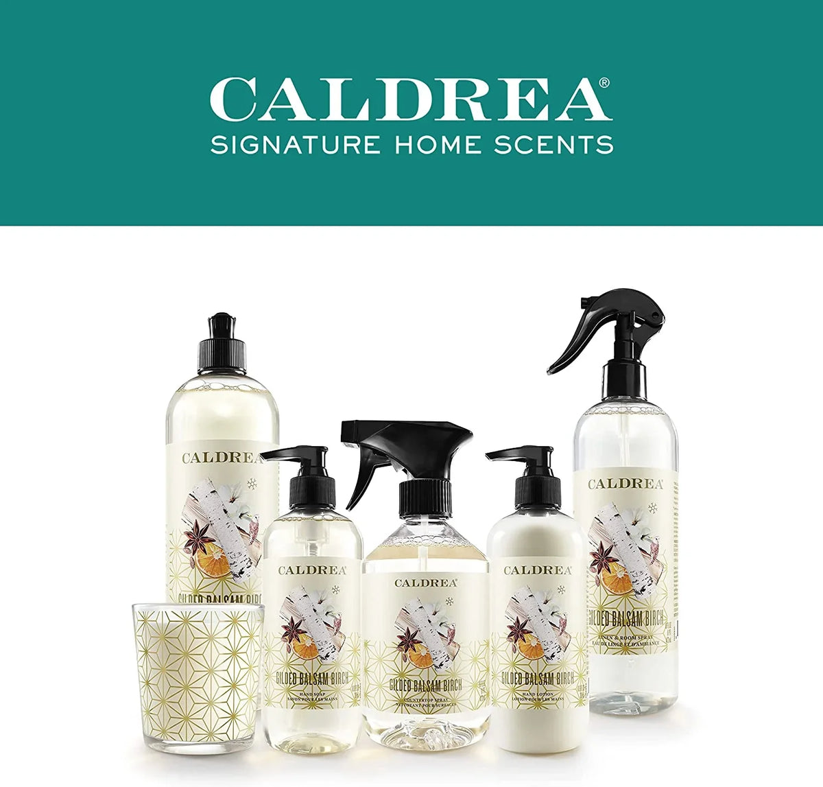 Caldrea Linen And Room Spray Air Freshener, Made With Essential Oils, Plant-Derived And Other Thoughtfully Chosen Ingredients, Gilded Balsam Birch, 16 Oz
