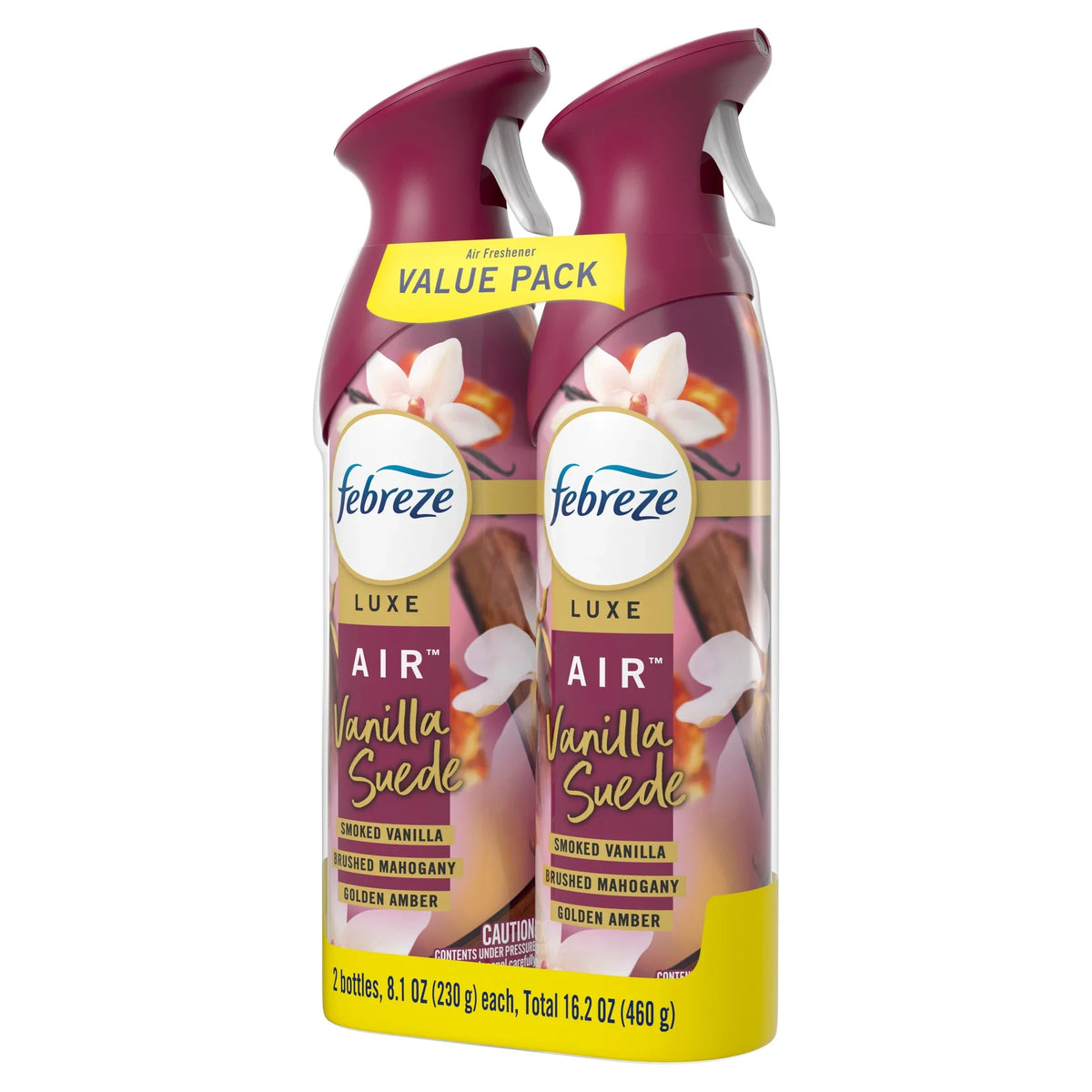 Febreze Air Mist Luxe Air Freshener Spray, Vanilla Suede, 8.1oz, 2 Count