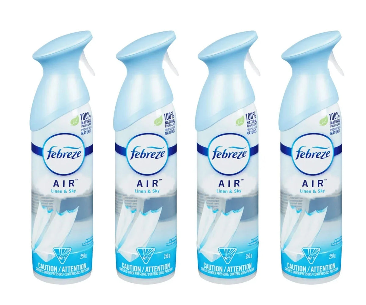 Febreze Fabric Odor-Eliminating Air Freshener - Linen & Sky, 250g (4/Case) for Fresh Fabrics