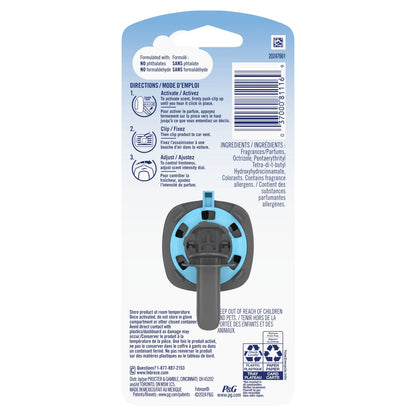 Febreze Car Air Freshener Vent Clip, Midnight Storm, 1 count