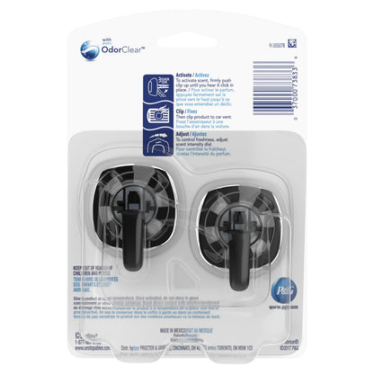 Febreze Car Unstopables Air Freshener Vent Clip, Shimmer, 2 count