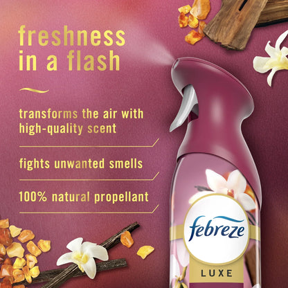 Febreze Air Freshener Spray, Odor-Fighting Room Spray, Vanilla Suede Scent, 8.8oz