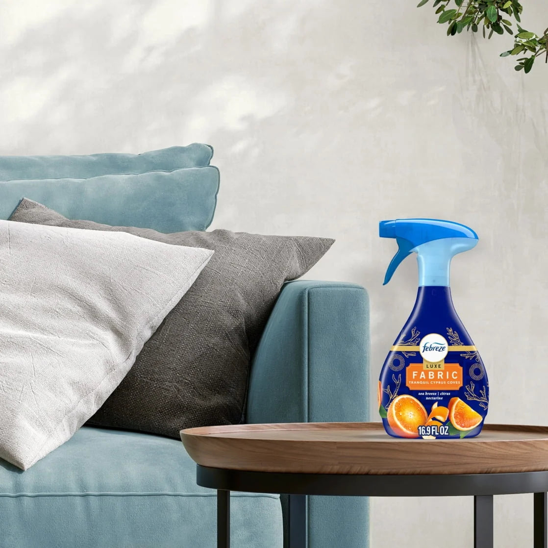 Febreze Auto Fabric Spray Air Freshener for Car, Cyprus Coves 23.6oz