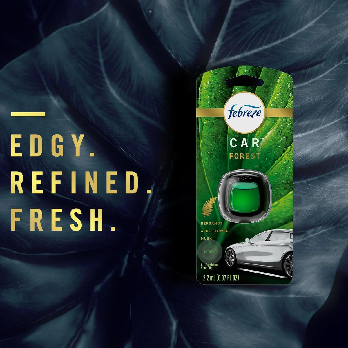 Febreze Car Odor-Eliminating Air Freshener, Ocean, 2 Ct